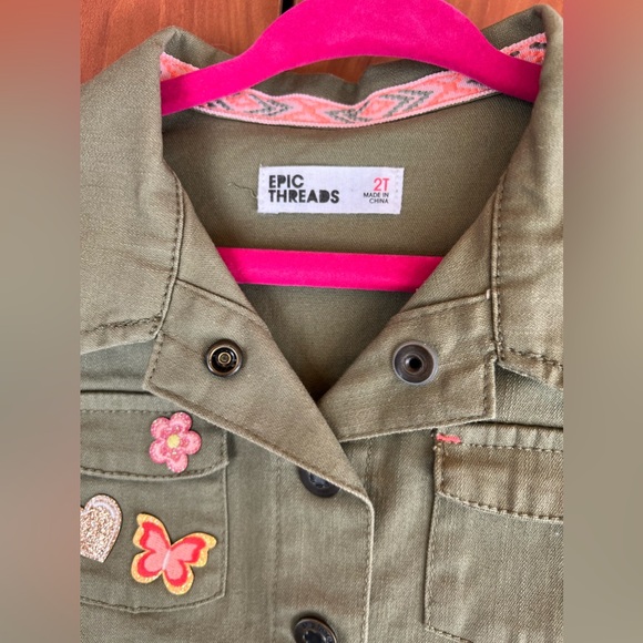 Epic Threads - Olive Green Girls Jacket (Sz 2t) - Picture 3 of 6